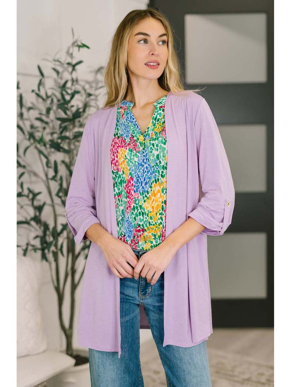 Lizzy Cardigan in Orchid Bloom
